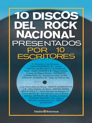 cover image of 10 discos del rock nacional presentados por 10 escritores